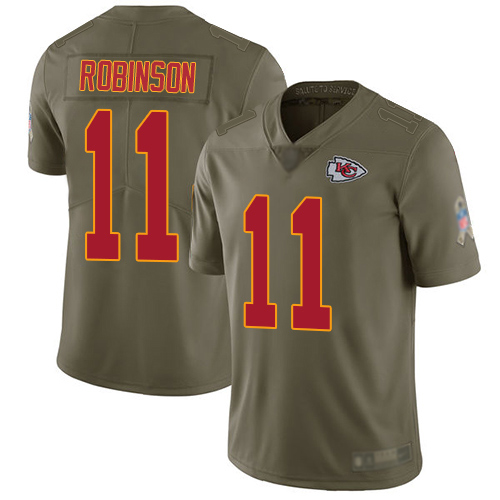 Men Kansas City Chiefs #11 Robinson Demarcus Limited Olive 2017 Salute to Service Football Nike NFL Jersey->kansas city chiefs->NFL Jersey